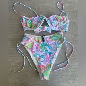 Floral Multicolor Bikini Set NWOT